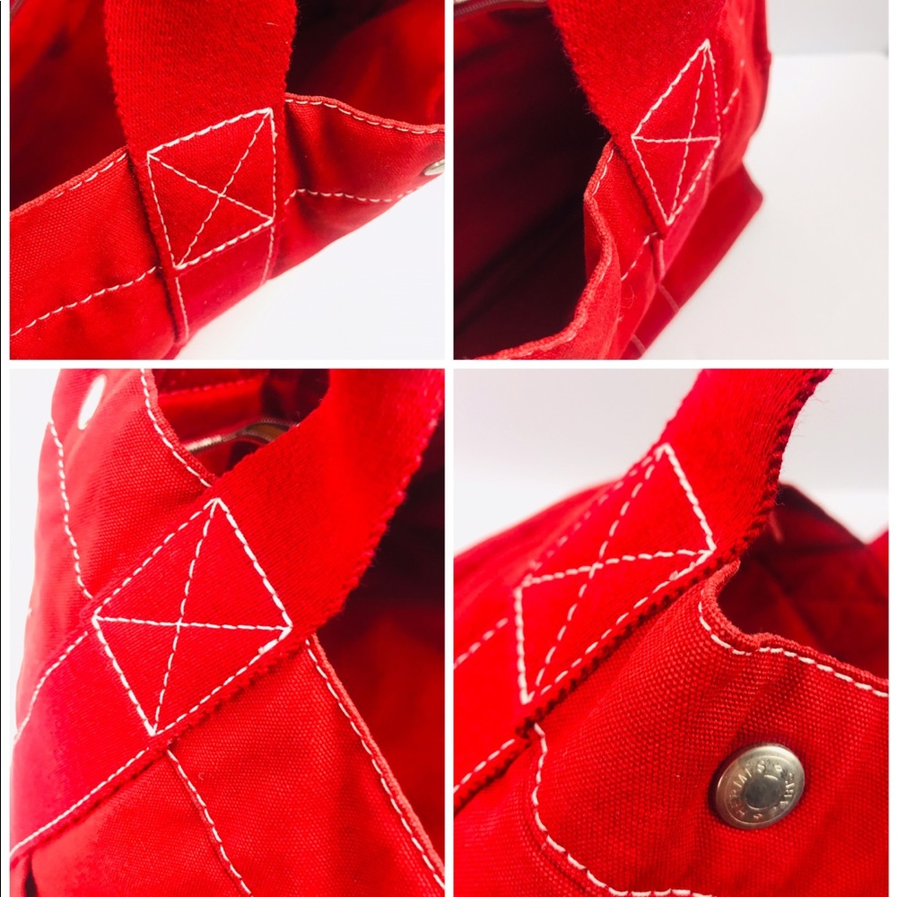 Authentic Hermès Fourre Tout MM Red canvas Tote - Picture 4 of 8